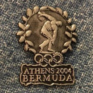 Discus Olympic NOC Pin ~ 2004 Bermuda ~ Athens Summer Games